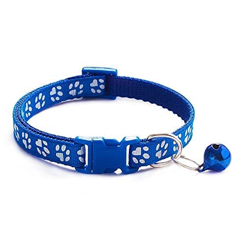 Cat Collar Bell with Adjustable with Blue Colot neon line