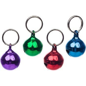 Cat Collar Bell Accessories Multi Color Copper Slotted Bells Loud and Soft DIY Metal Christmas Decoration Gift Bell Craft Accessories(Set of 4)