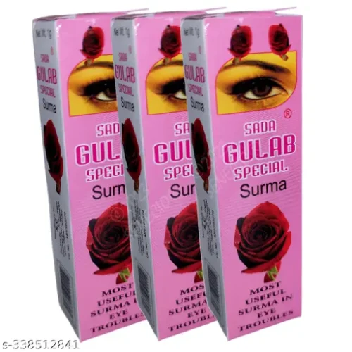 SENECIO Pack Of 3 Sada Gulab Special Surma Organic Natural Kohl Eyeliner Kajal For Men & Women