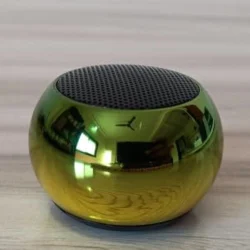 Mini Speaker Boost 4 Colourful Wireless Bluetooth Speaker, Mini Electroplating Round Steel, Random Colour (Pack of 1)