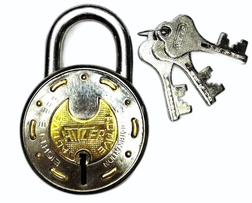 Hitler Active Brass Combination Double Locking System Five Lever Padlock With 3 Keys Size 75mm
