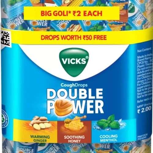 Vicks Double Power Cough Drops 2.7g (115+25 Free) Jar 140 No'S